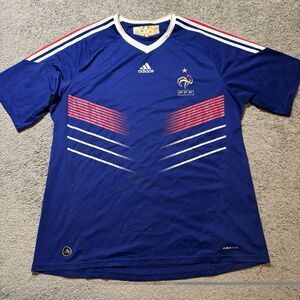 Adidas France Soccer Jersey Men’s 2XL World Cup 2010 FFF Home Kit Blue Climacool